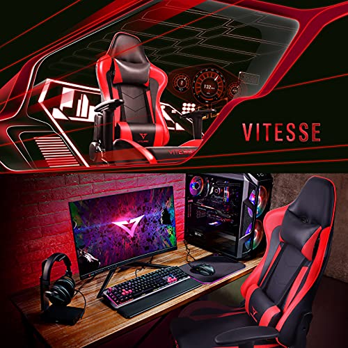 Purple Gaming Chair with Lumbar Support and Headrest F9002