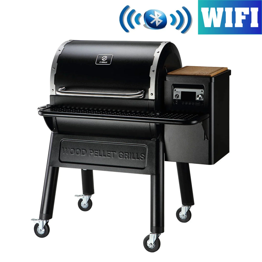 Pellet Grill & Smoker with Foldable Front Shelf, Ash Cleanout System, Rain Cover, 1056 sq.in Cooking Area B5257