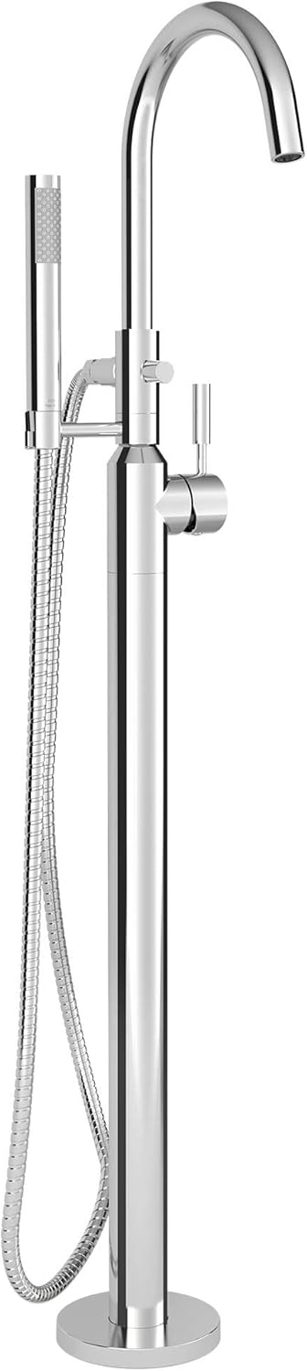 One-Handle Freestanding Tub Faucet with Handheld Shower, Polished Chrome B9351