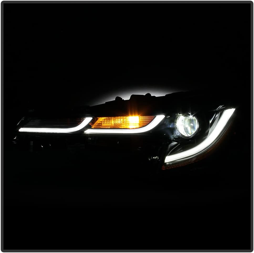 Black LED Projector Headlights Set Left+Right X8569