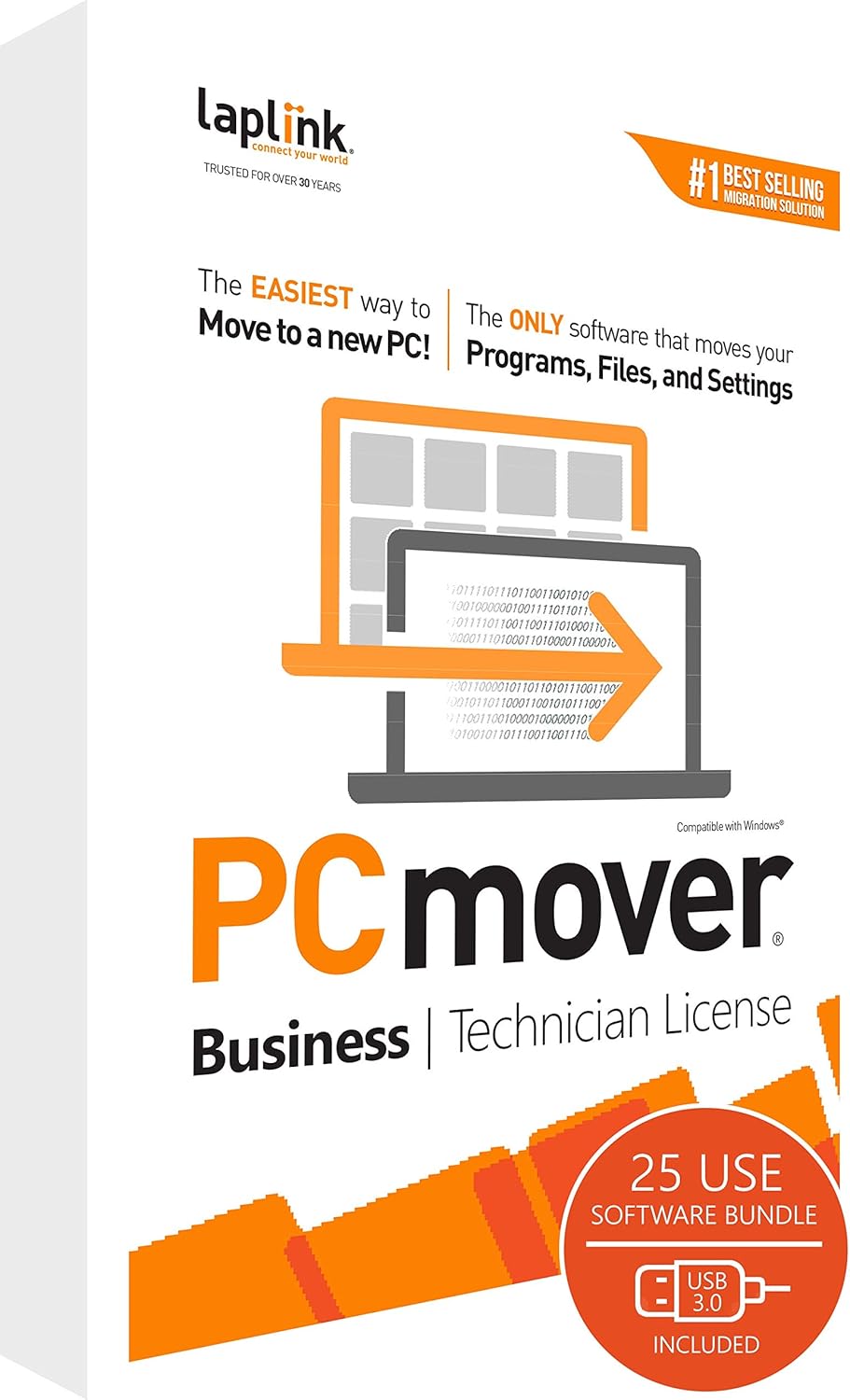 PCmover Business Technician License with USB 3.0 cable E15628
