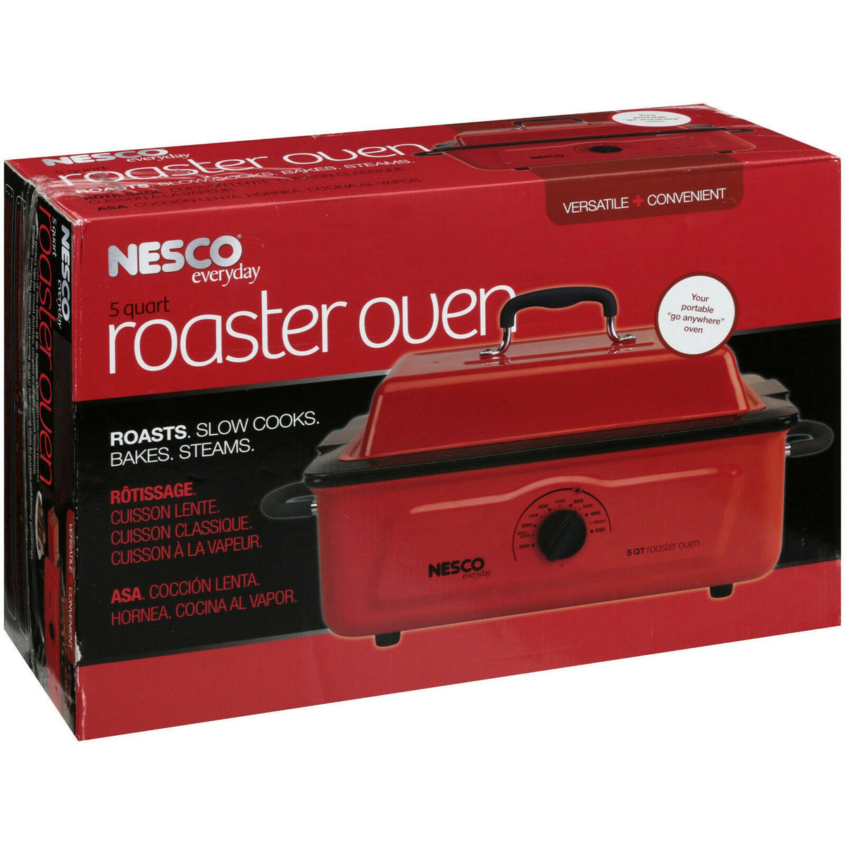 5 qt. 600 Wt. Roaster Porcelain Cookwell Red J282879