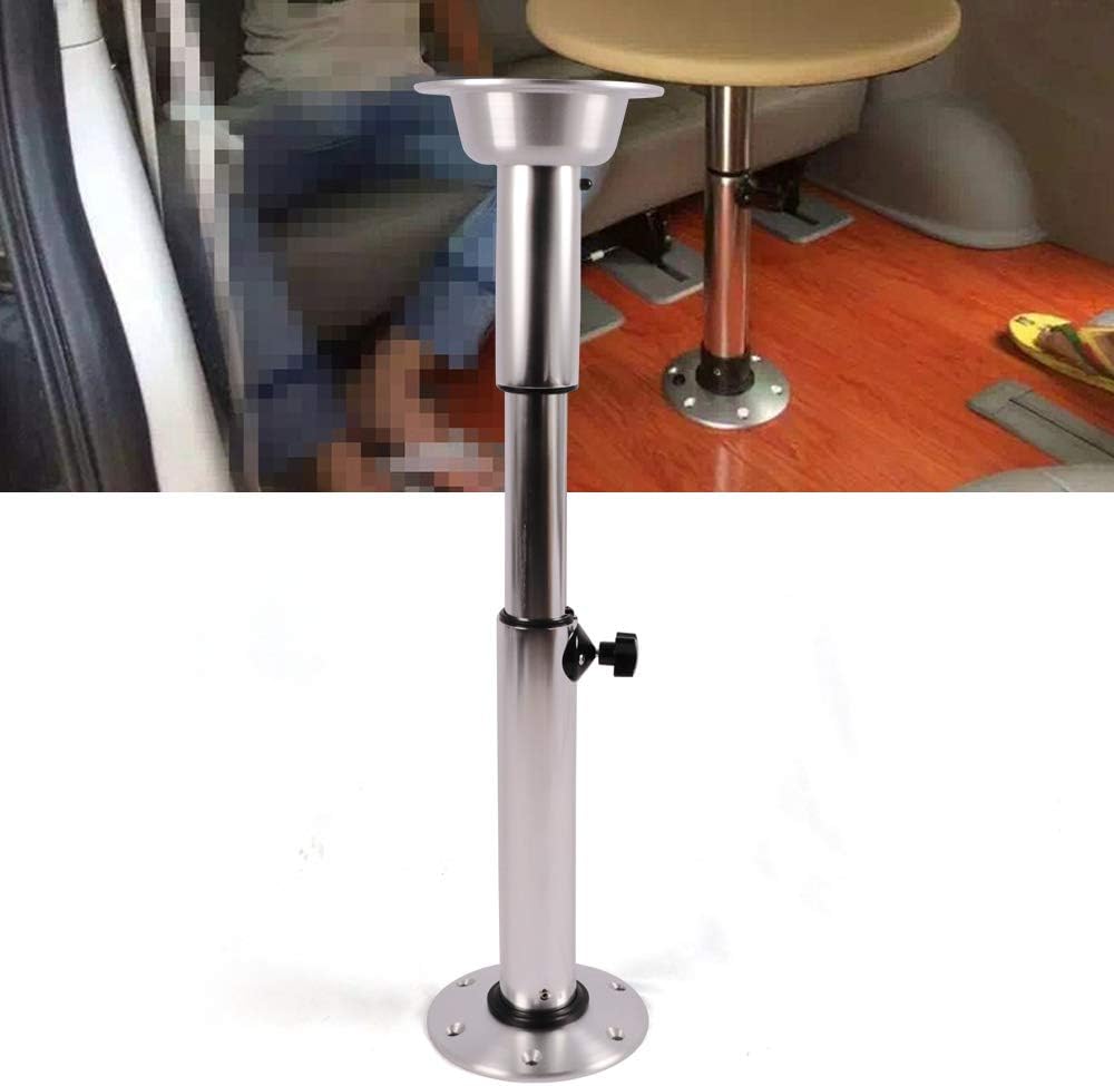 Silver Adjustable Height Table Pedestal Stand Base H9293