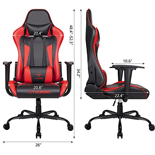 Purple Gaming Chair with Lumbar Support and Headrest F9002