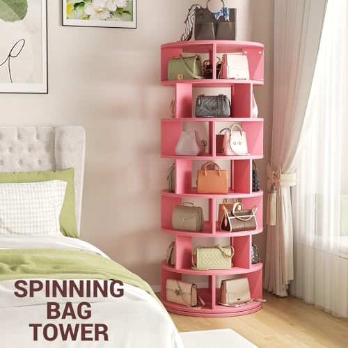 White 7-Tier Rotating Shoe Rack E622