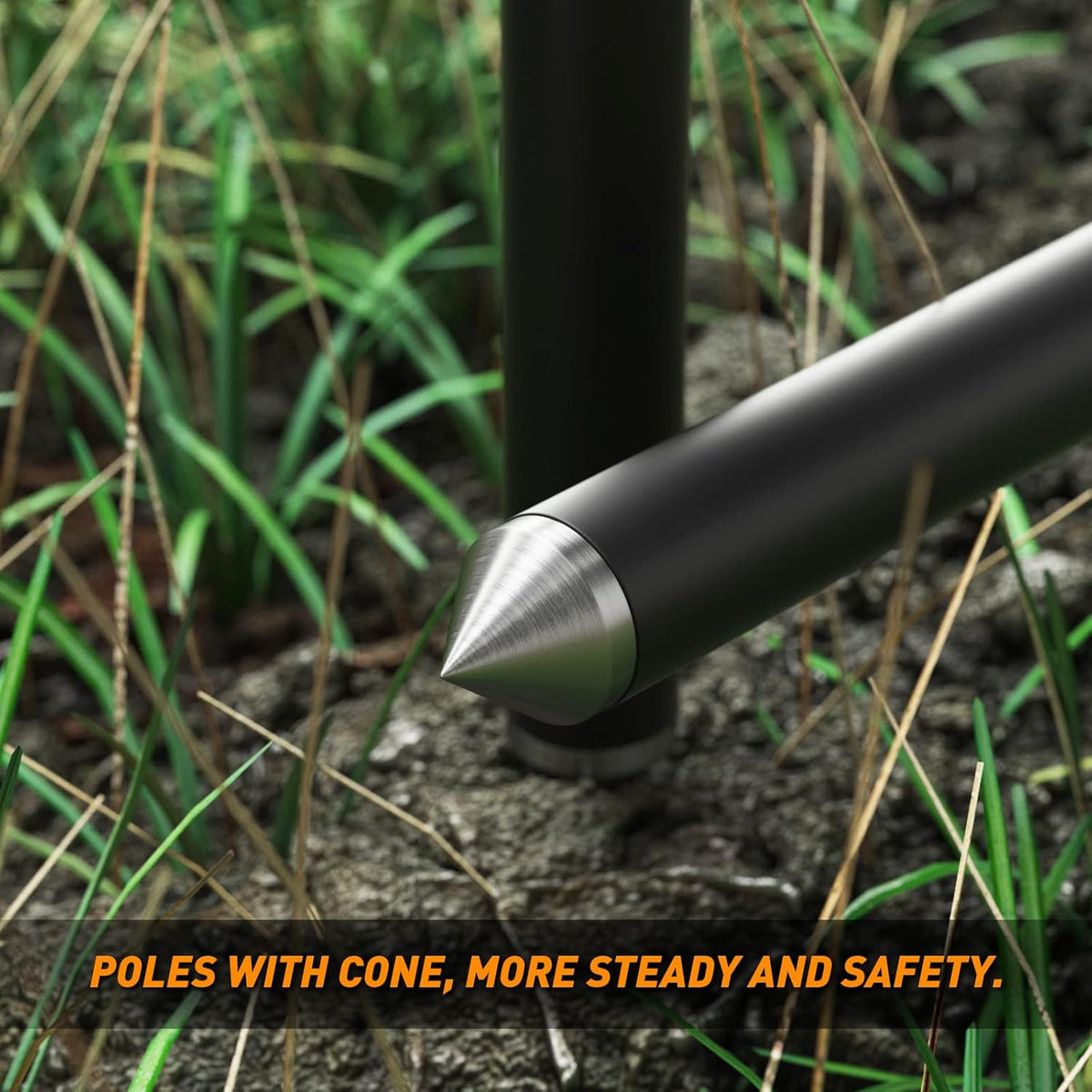 Telescoping Aluminum Camping Poles Set of 2 F335983