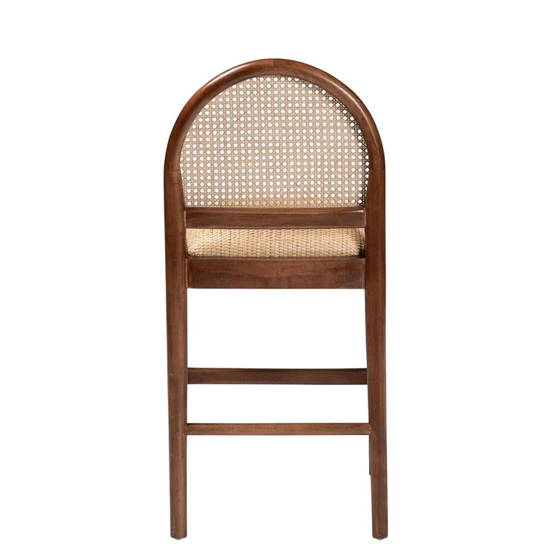 Natural Rattan and Acacia Wood Counter Stool K762