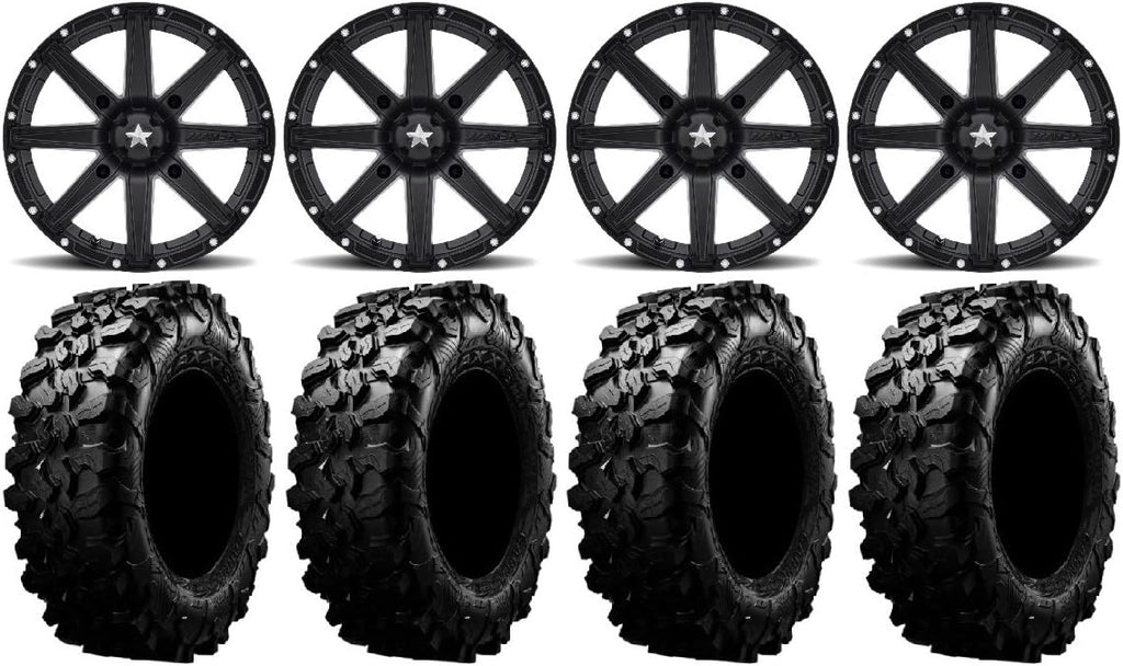 9 Items ATV Wheels 28 Tires 4x110 Bolt Pattern 10mmx1.25 Lug Kit O9734
