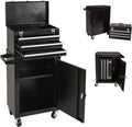 Black Rolling Tool Chest with 3 Drawers and Lock U148
