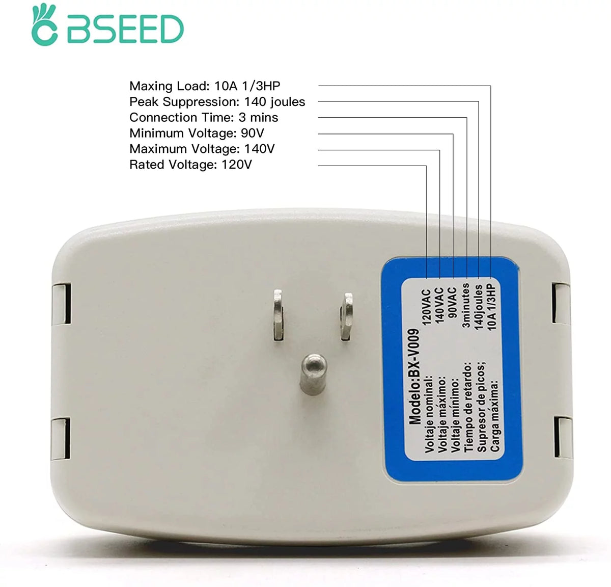 Single Outlet Surge Protector Plug Y24817