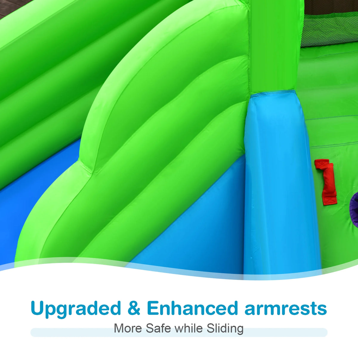 Inflatable Kid Bounce House with Dual Slide and Splash Pool C65471