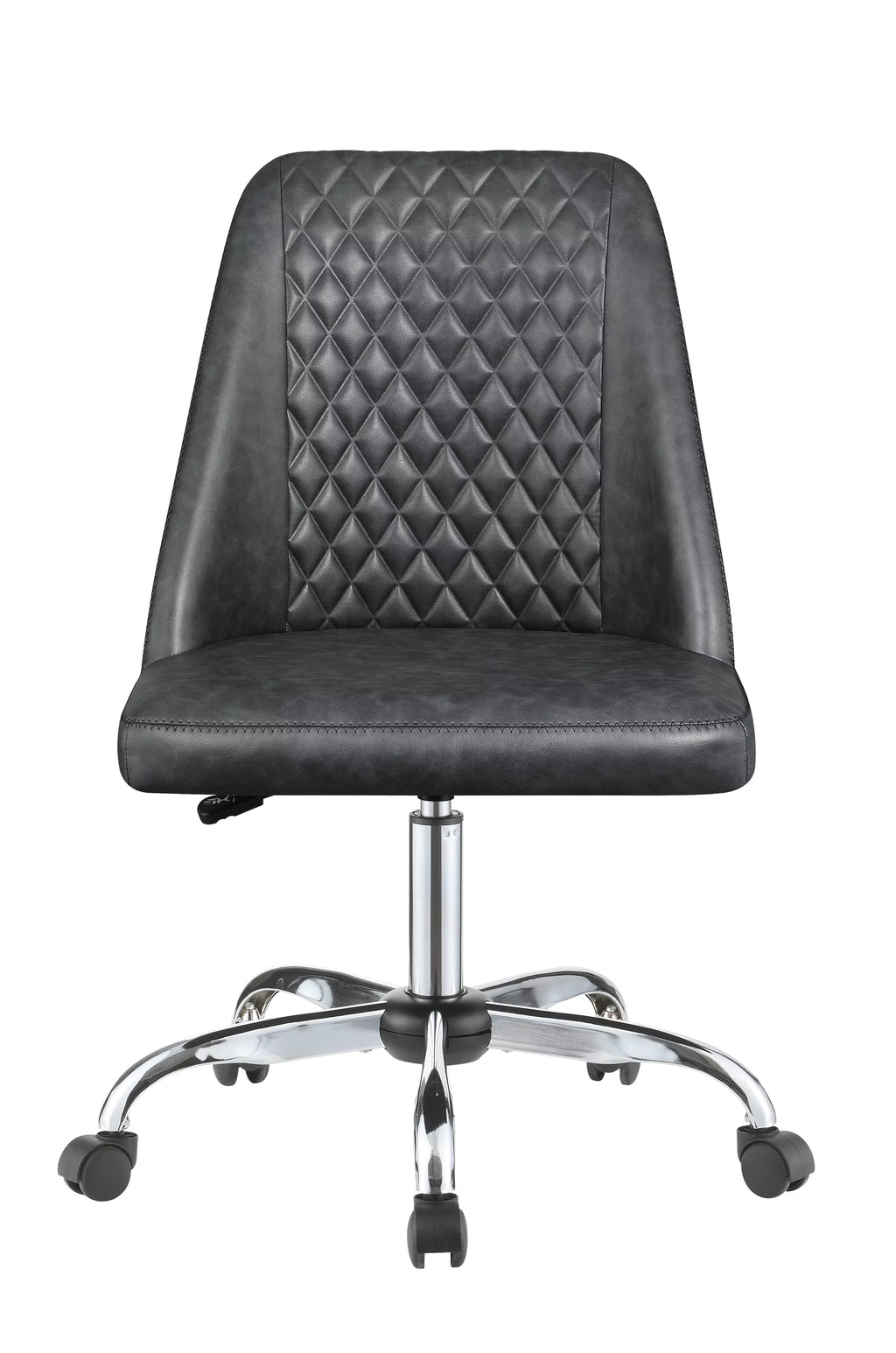 Grey and Chrome Upholstered Office Chair D61502