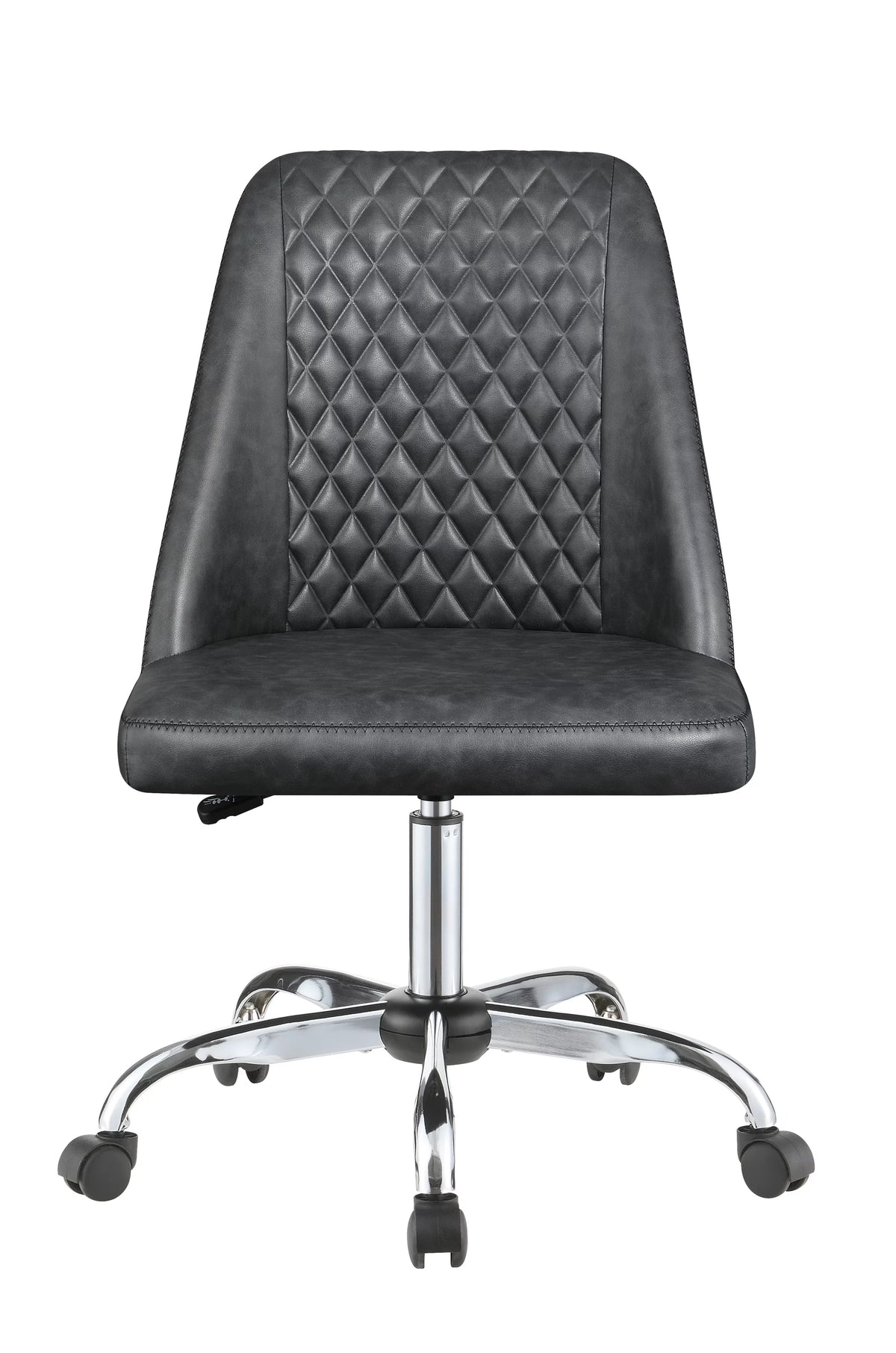 Grey and Chrome Upholstered Office Chair D61502