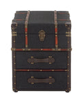 Brown Traditional Wood Storage Trunk Chest M595