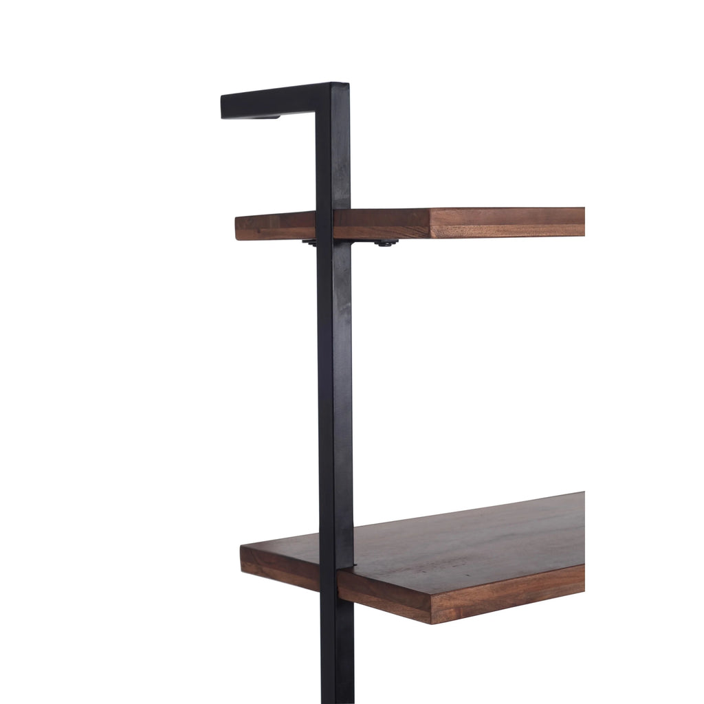 3 Tier Mango Wood Ladder Wall Shelf T7199