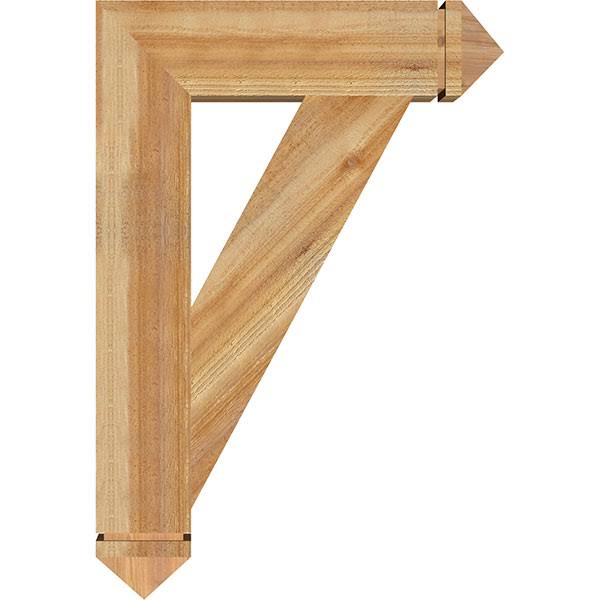 6x22W x 26x22D x 38x22H Traditional Arts u0026 Crafts Rough Sawn Western Red Cedar BRACKET W685