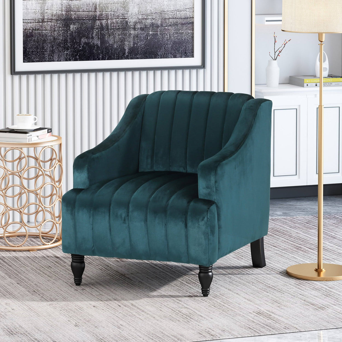 Teal Velvet Club Chair M277677
