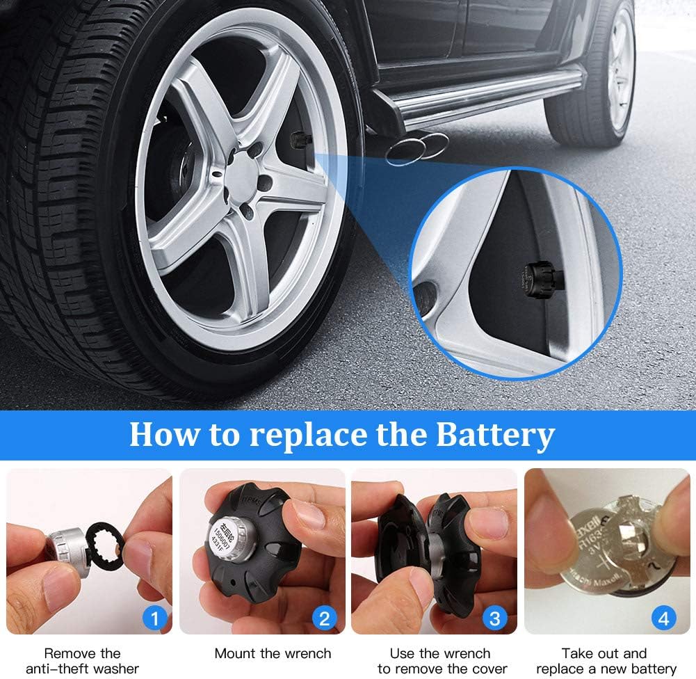 6 External Sensors TPMS Tire Pressure Monitoring System with LCD Color Screen L36436