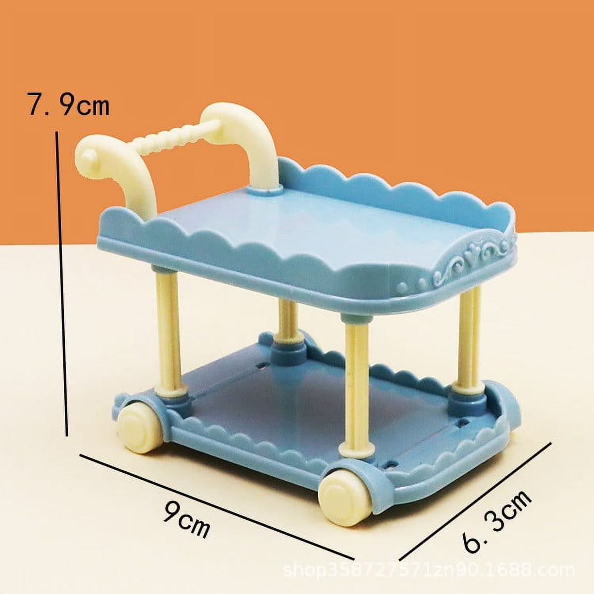 Tabletop Miniature Kitchen Cart Dollies B221431