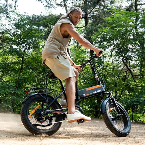 20" x4.0 Fat Tire Foldable Electric Bicycle with 750W Motor, 48V 12AH Removable Battery, 7 Gears C696909
