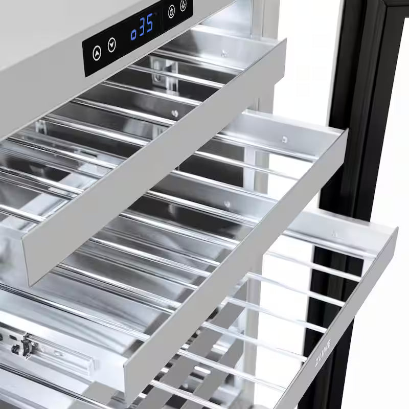 24 in. Dual Zone 44-Bottle Wine Cooler with Glass Door C920