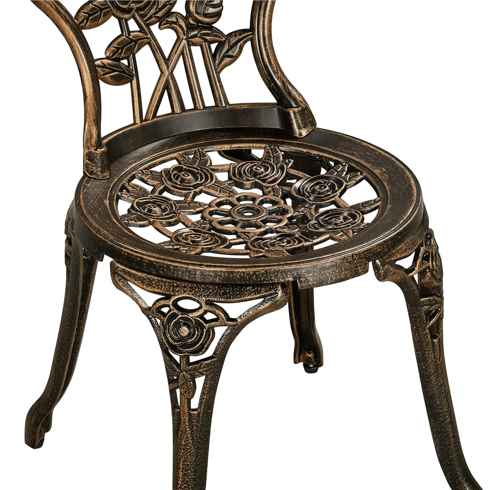 3 Piece Patio Bistro Table Set with Umbrella Hole X99853