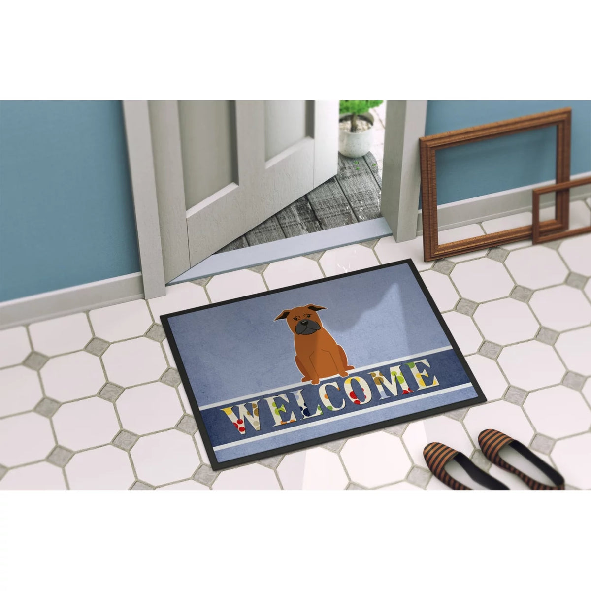 Chinese Chongqing Dog Welcome Door Mat 18x27 Doormat P351