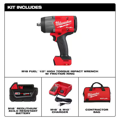 18V Lithium-Ion Brushless Cordless 1/2 in. Impact Wrench Kit H715360