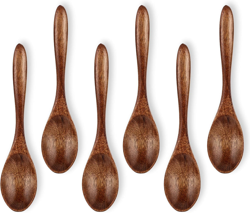 6 Pcs 5.5 Inches Wooden Spoons J8513