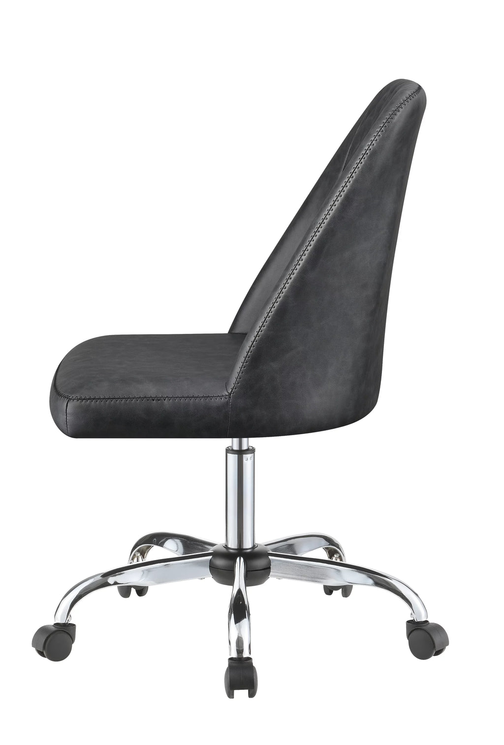 Grey and Chrome Upholstered Office Chair D61502