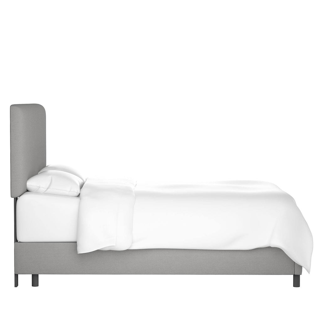 Navy Blue Full Microsuede Bed U5459