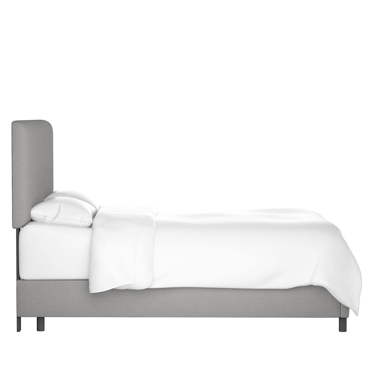 Navy Blue Full Microsuede Bed U5459
