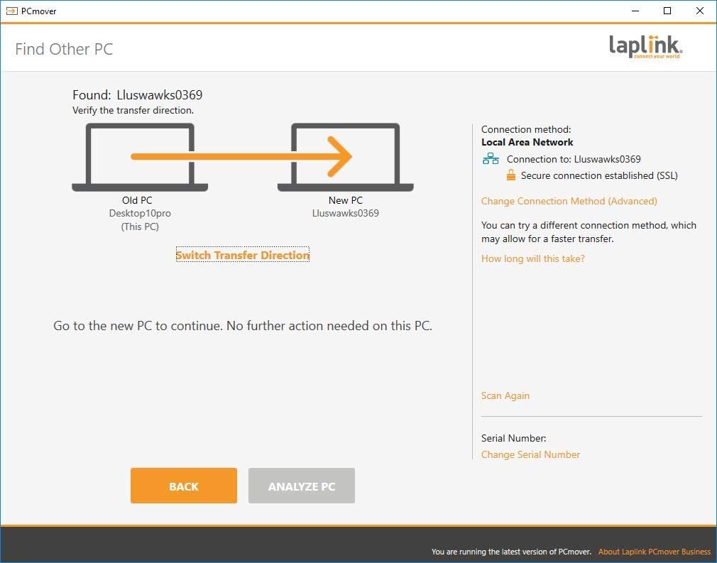 PCmover Business Technician License with USB 3.0 cable E15628