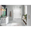 White Rectangular Alcove Bathtub with Wall Set and 10-Piece Accessory Set D86241
