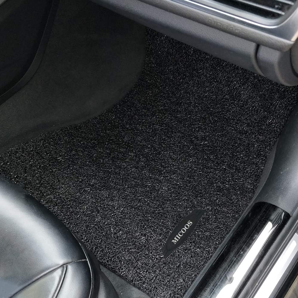 Black Waterproof Heavy Duty Car Floor Mat Set Pack of 2 B166283