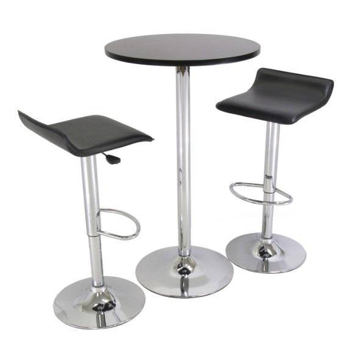 Black Round 3-Piece Pub Table Set R5647