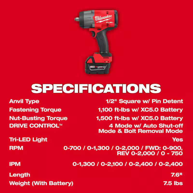 18V Lithium-Ion Brushless Cordless 1/2 in. Impact Wrench Kit H715360