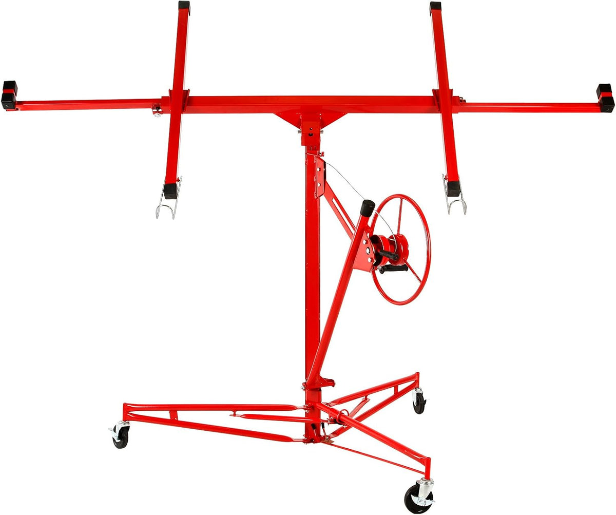 11FT Drywall Panel Hoist with Rolling Caster Wheel V32475