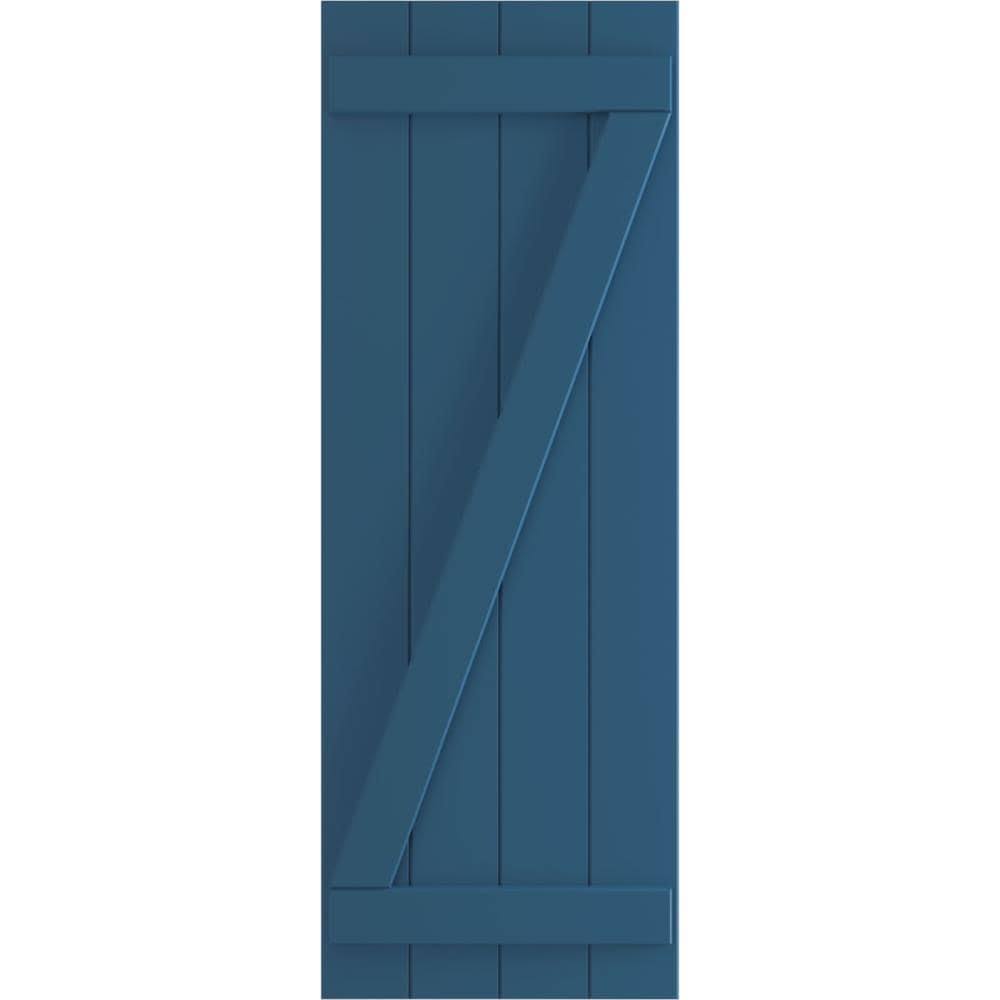 Sojourn Blue PVC Board and Batten Shutters (Per Pair) L4609