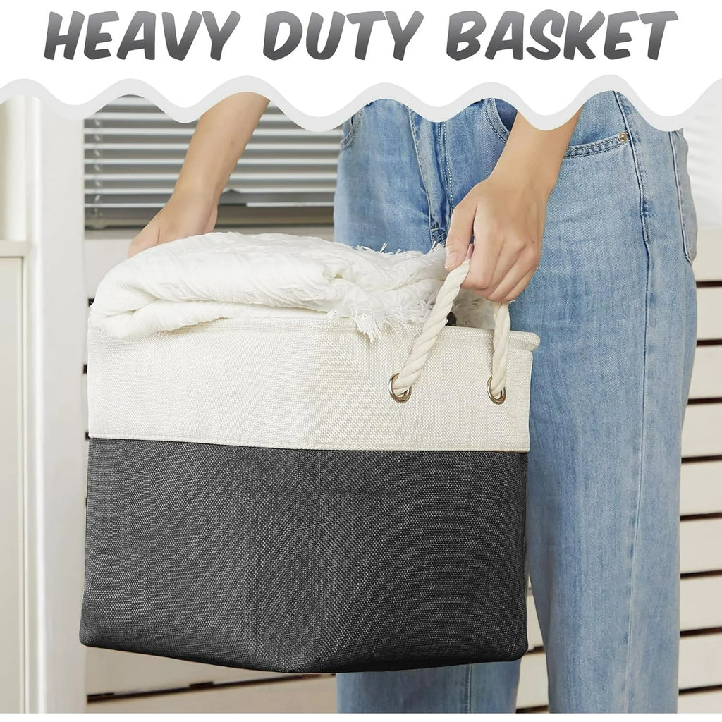6 Pcs 11 x 11 Inch Fabric Cube Storage Bins with Handles K191930