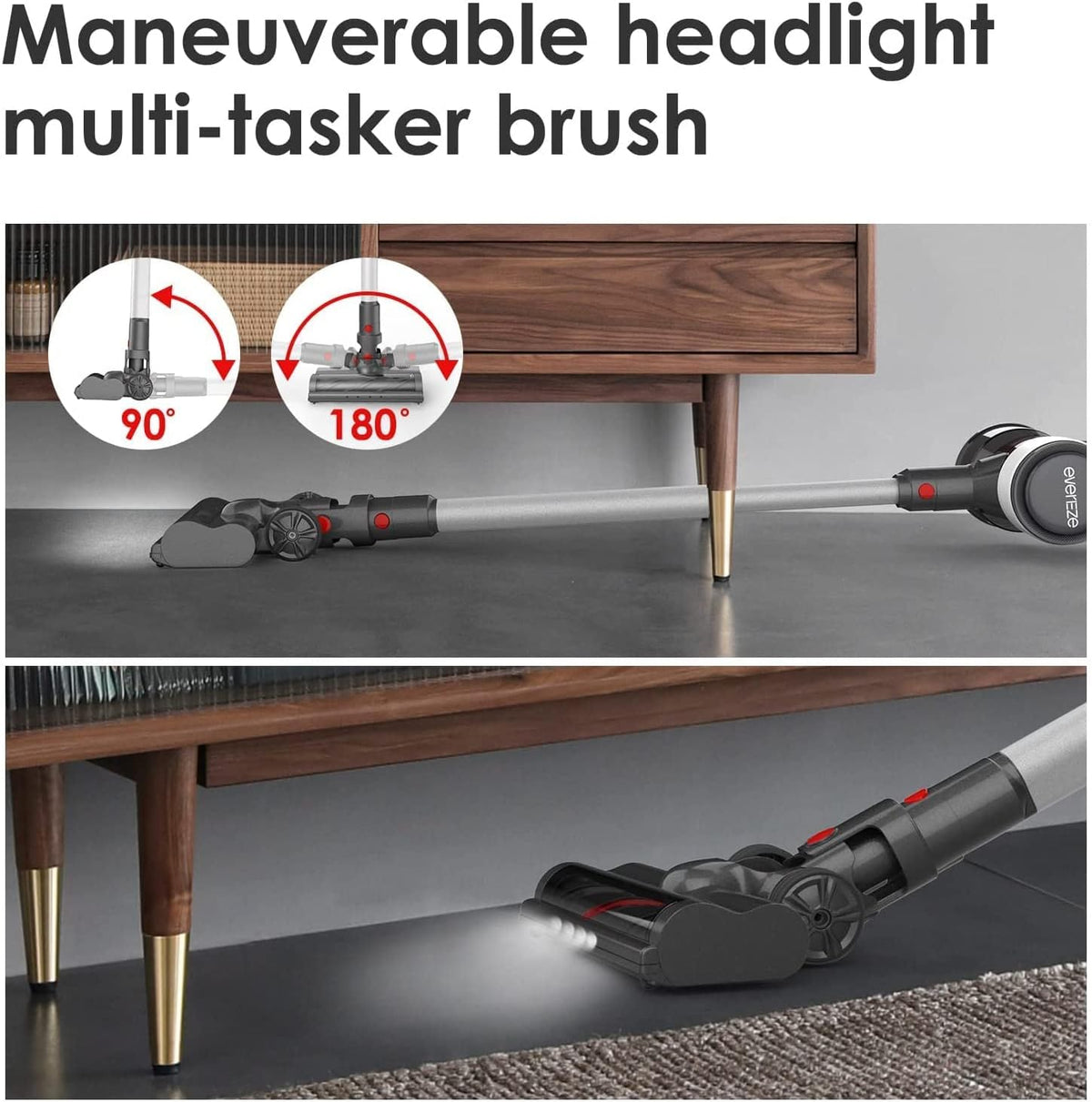 Cordless Stick Vacuum with 25kPa Suction, 50 Mins Runtime, 4 in 1 Lightweight Z7782