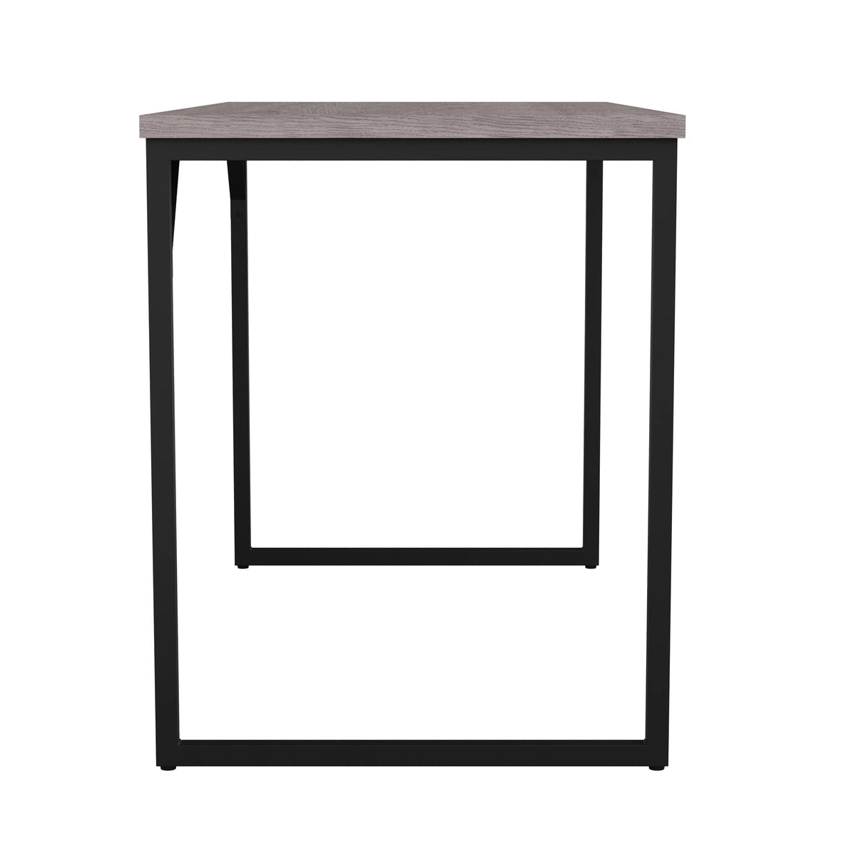 Gray Wood Grain Parsons Desk with Metal Frame X957