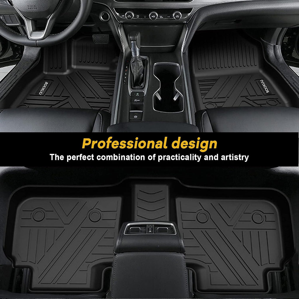 Black TPE All Weather Car Floor Mats Full Set M565