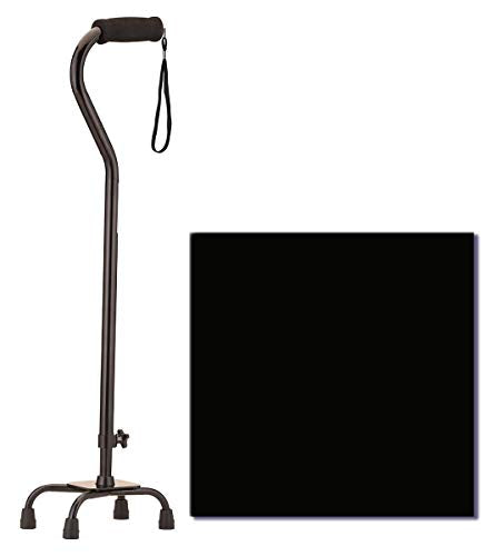 Black Quad Cane With Offset K4307