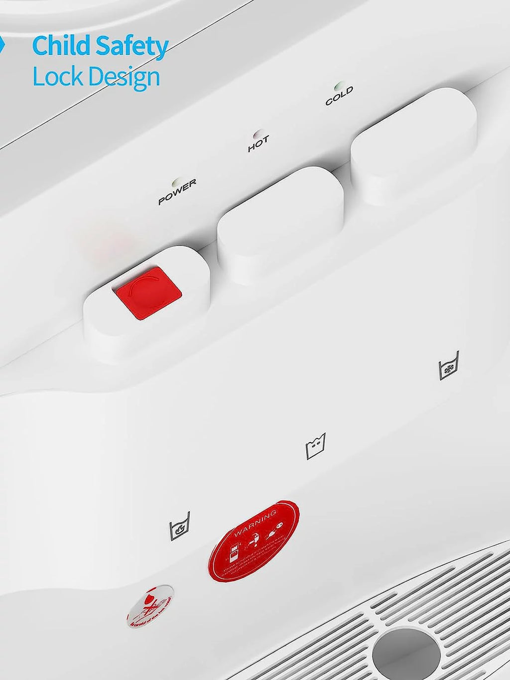 Top Loading Hot & Cold Water Cooler Dispenser White L6005
