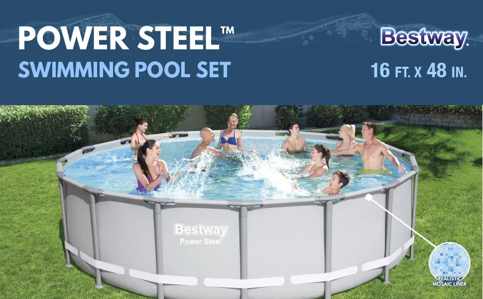 Power Steel 16' x 48 Above Ground Pool Set L207336