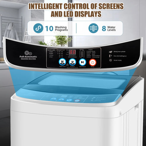 2.4 Cu.ft Portable Washing Machine with Glass Top-Load & Drain Pump A85317
