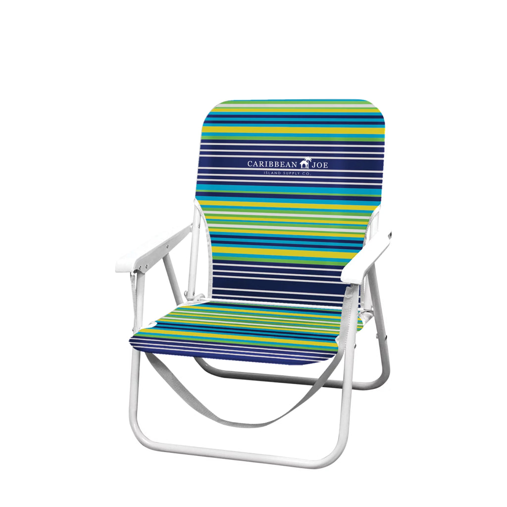 Folding Beach Chair Blue Stripes Z987