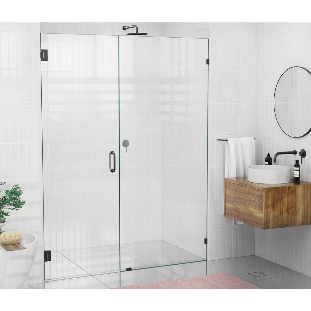 Matte Black Frameless Shower Door F810