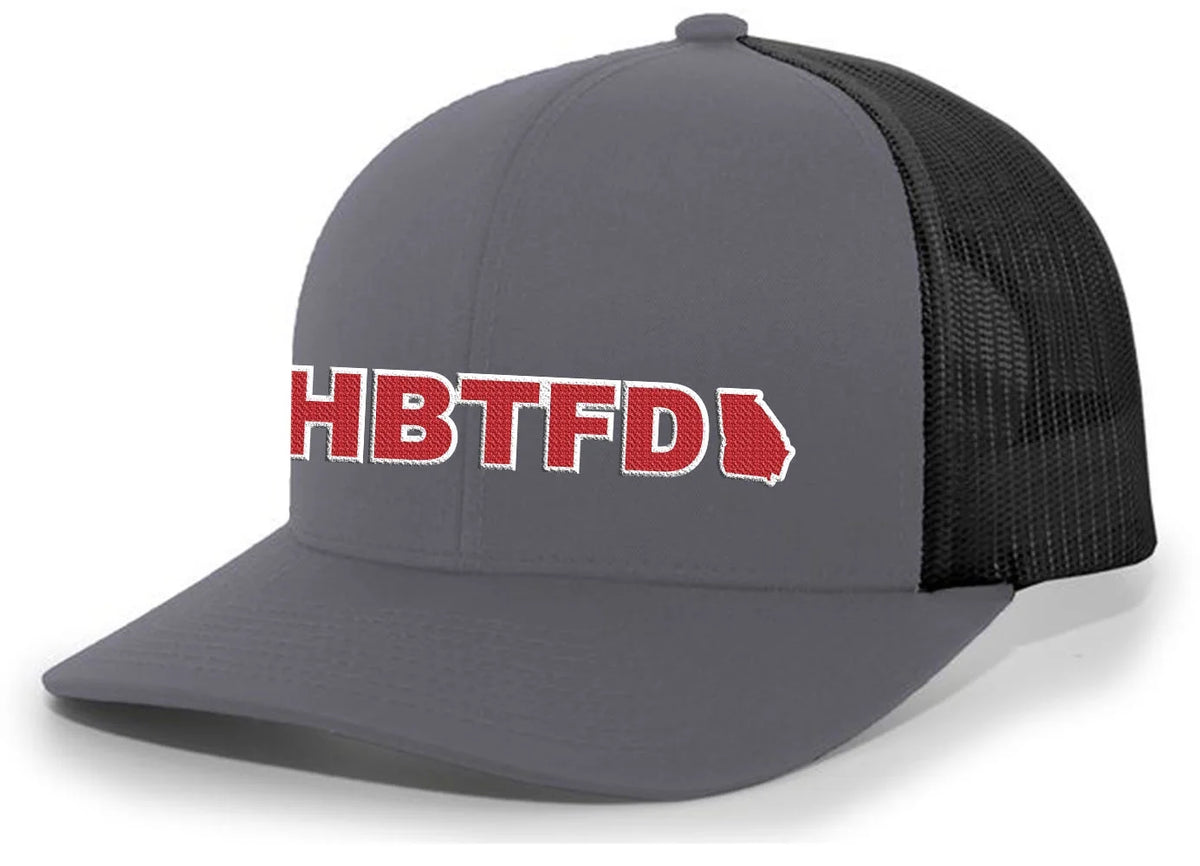 Black Embroidered Mesh Back Trucker Hat B29041